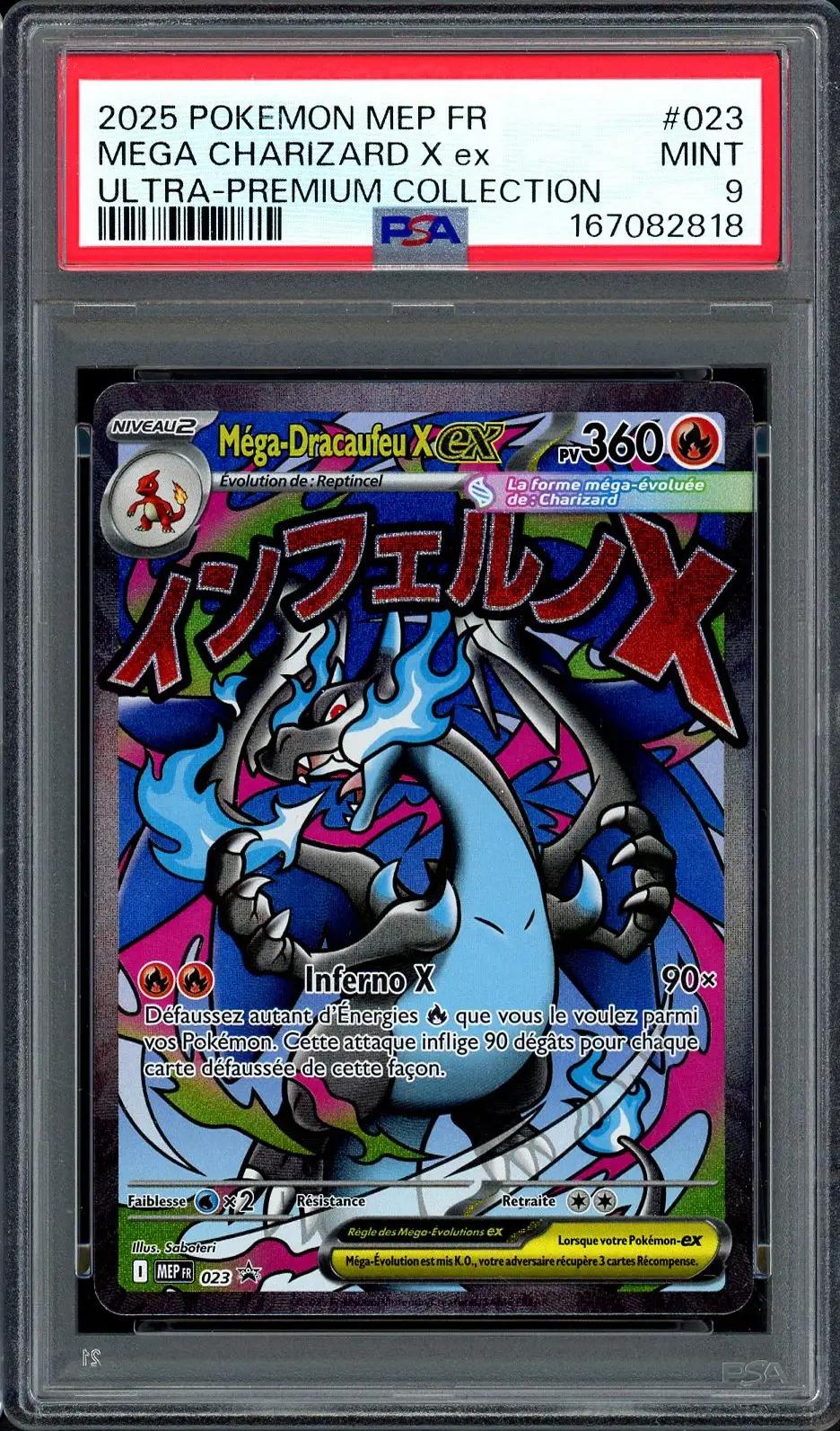 PSA 9 Méga-Dracaufeu X Ex