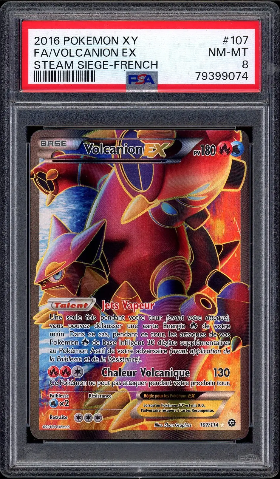PSA 8 Volcanion Ex