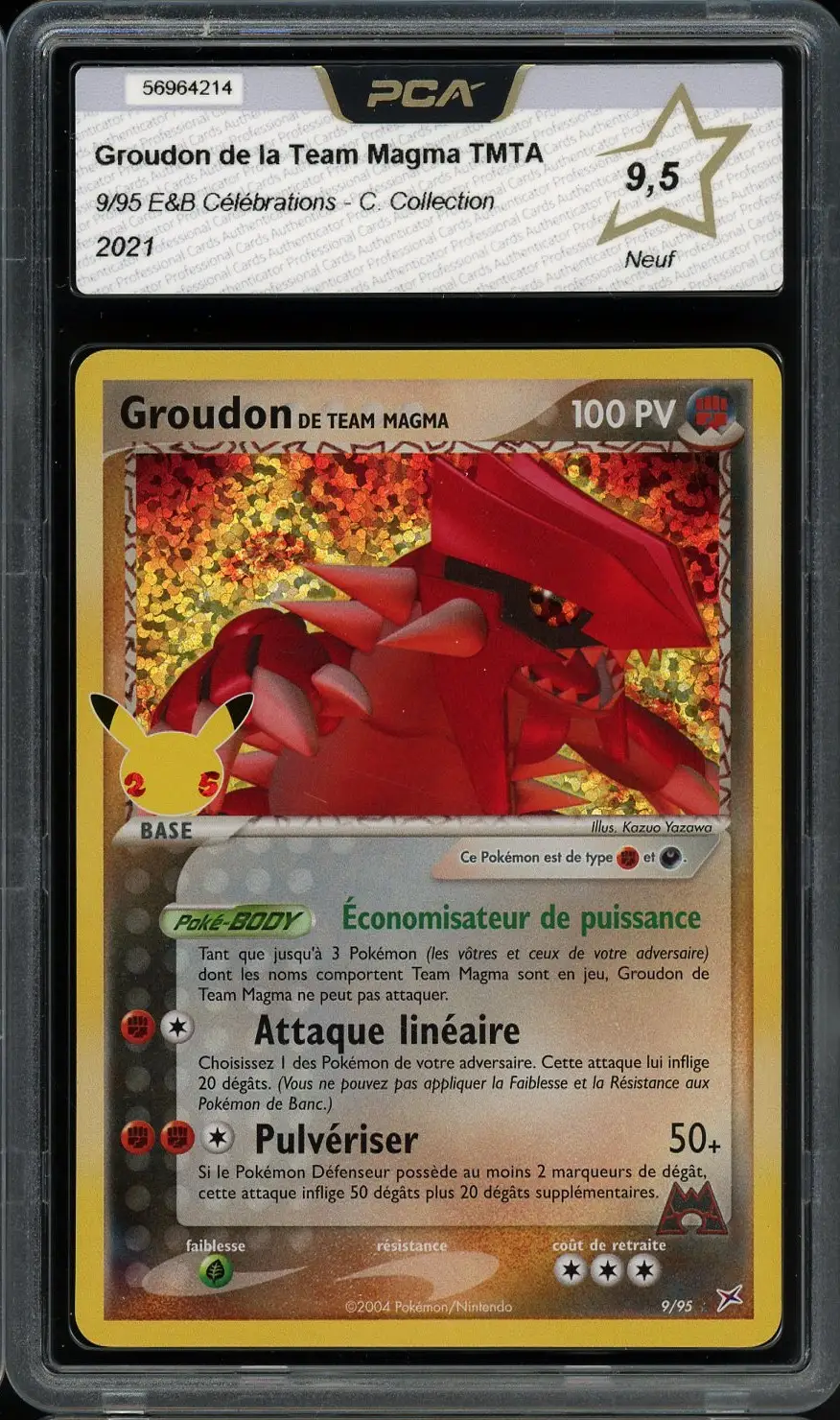 PCA 9.5 Groudon de Team Magma Holo