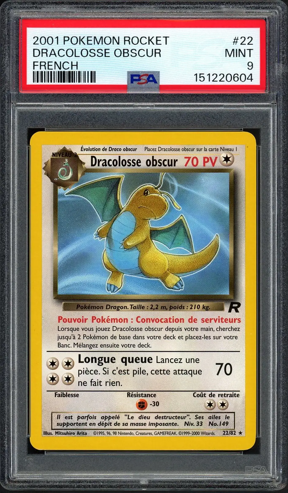 PSA 9 Dracolosse Obscur
