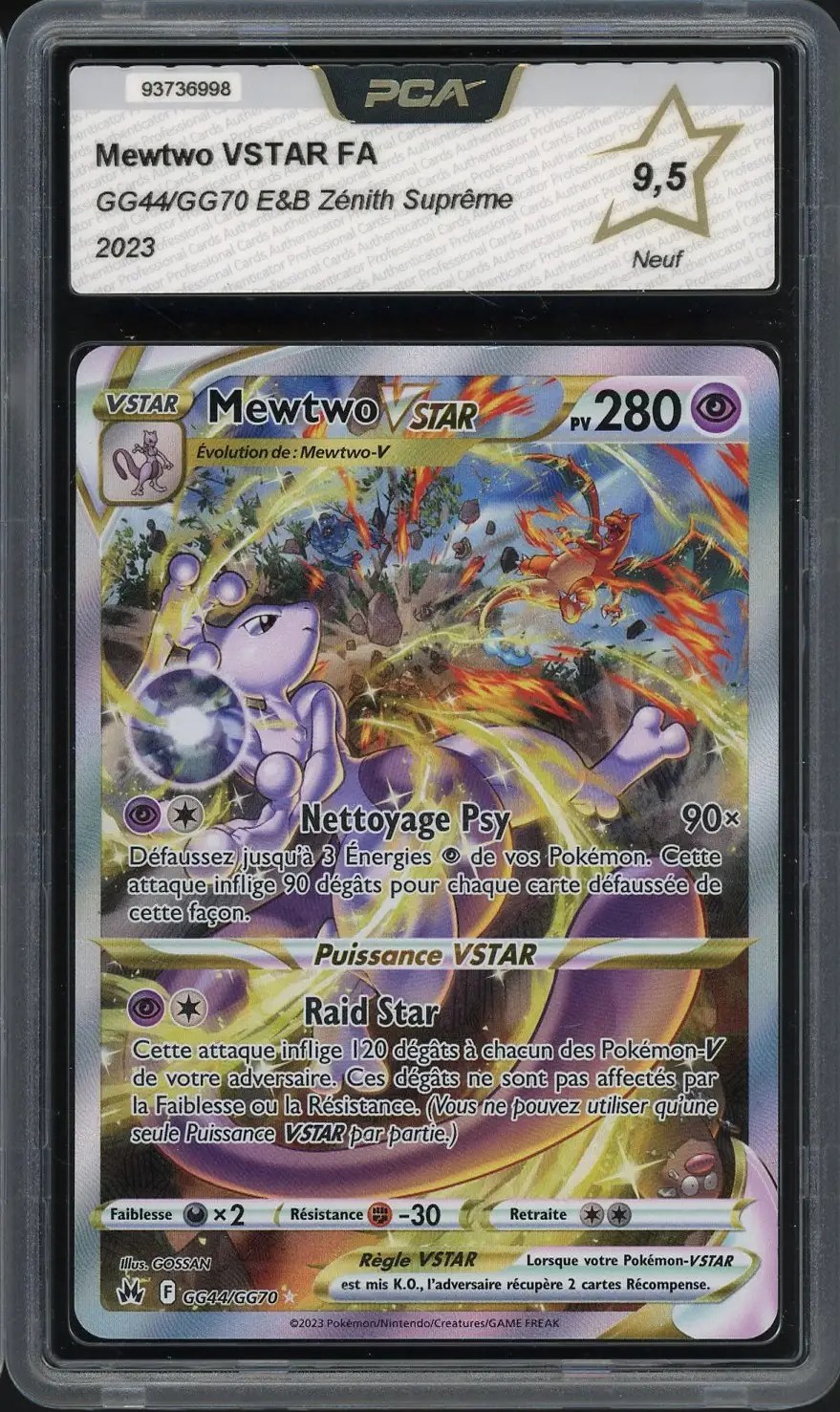PCA 9.5 Mewtwo VStar