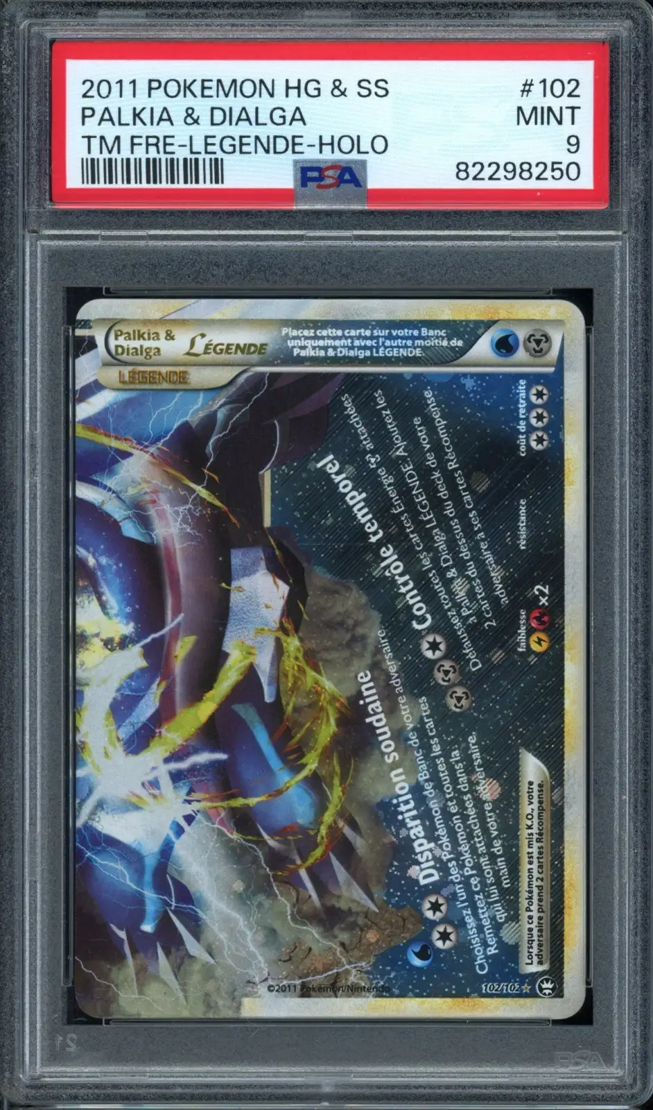 PSA 9 Palkia & Dialga Légende