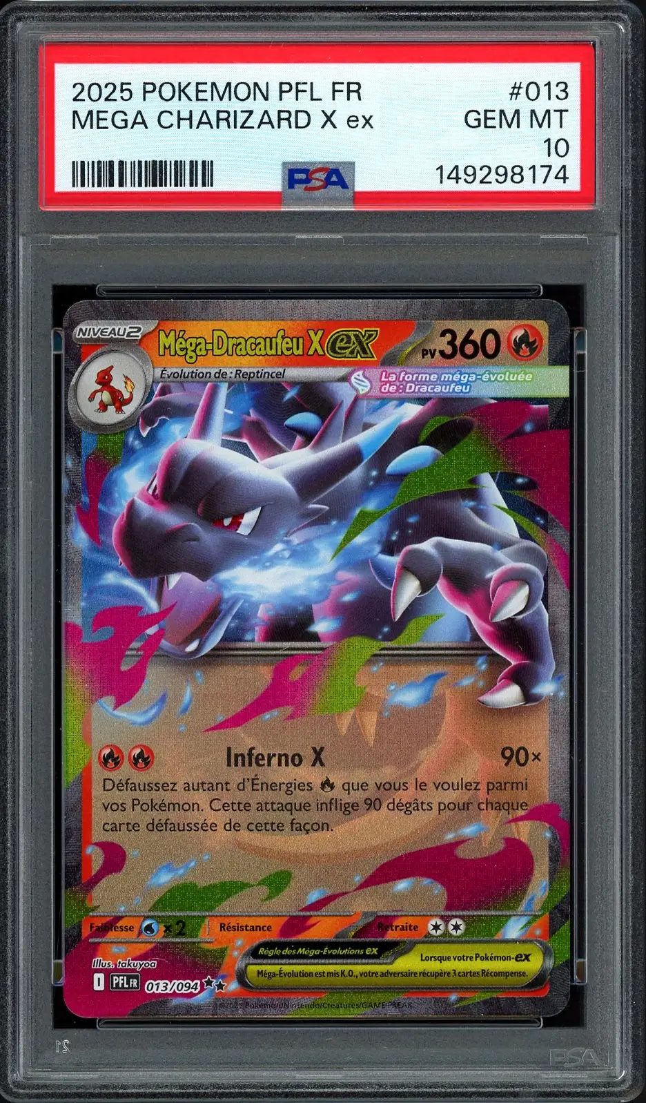 PSA 10 Méga-Dracaufeu X Ex
