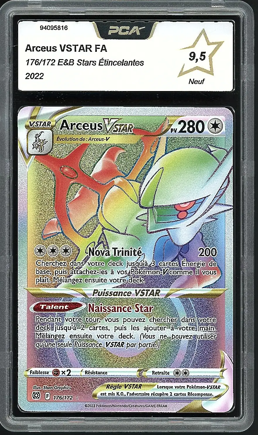 PCA 9.5 Arceus VStar Rainbow