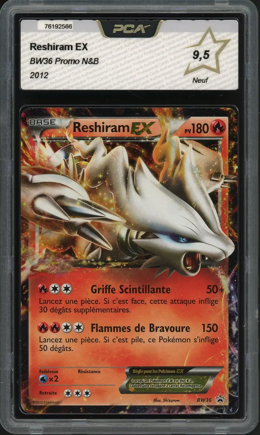 PCA 9.5 Reshiram Ex