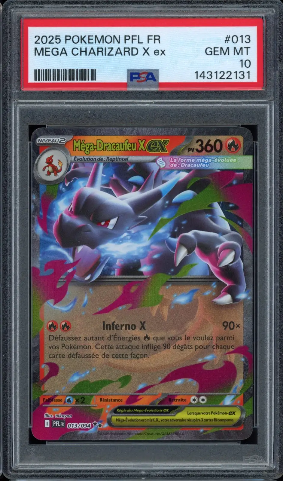 PSA 10 Méga-Dracaufeu X Ex