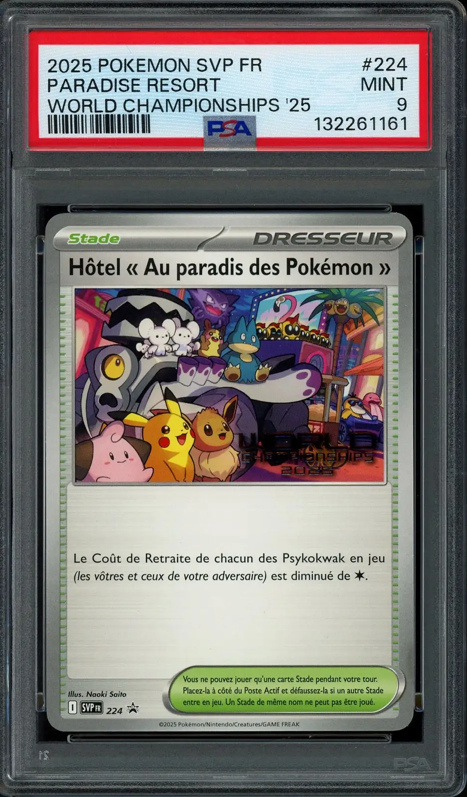 PSA 9 Hôtel "Au Paradis des Pokémon" Stamp