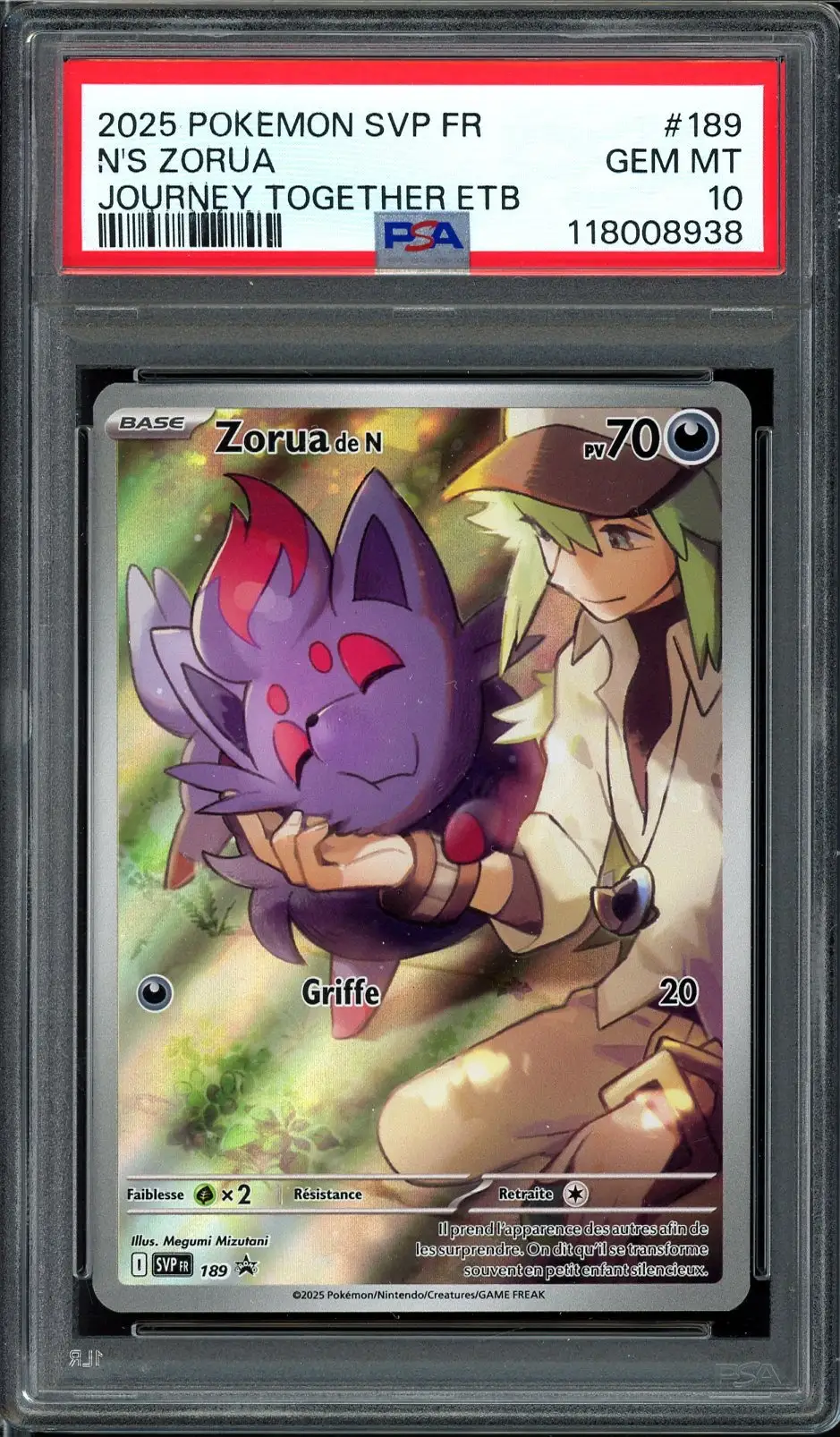 PSA 10 Zorua de N
