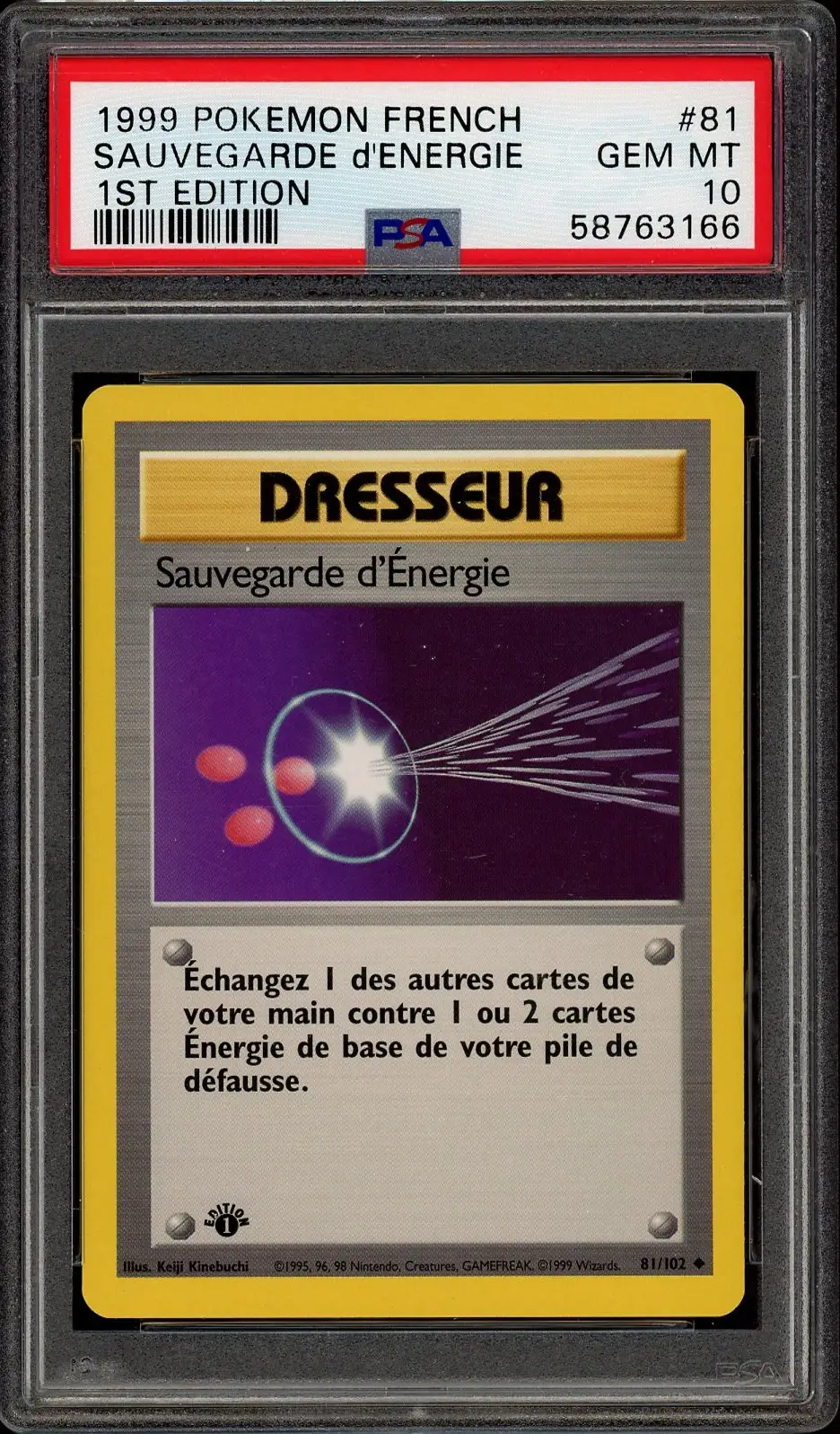 PSA 10 Sauvegarde d'Energie