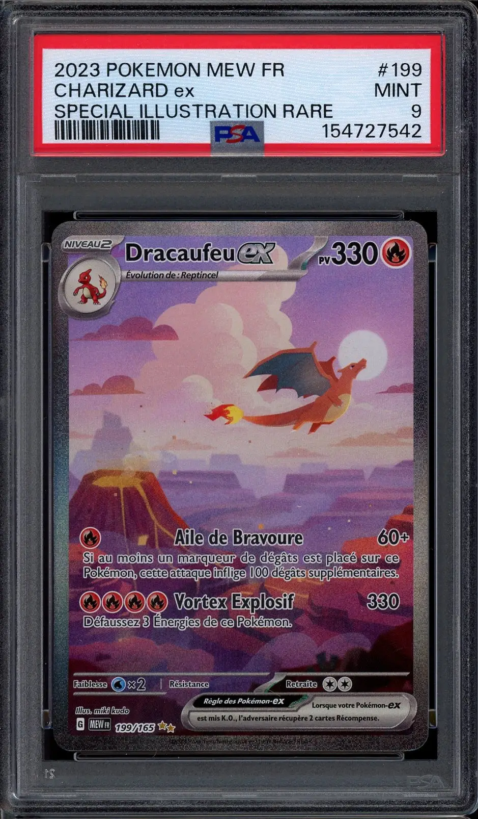 PSA 9 Dracaufeu Ex