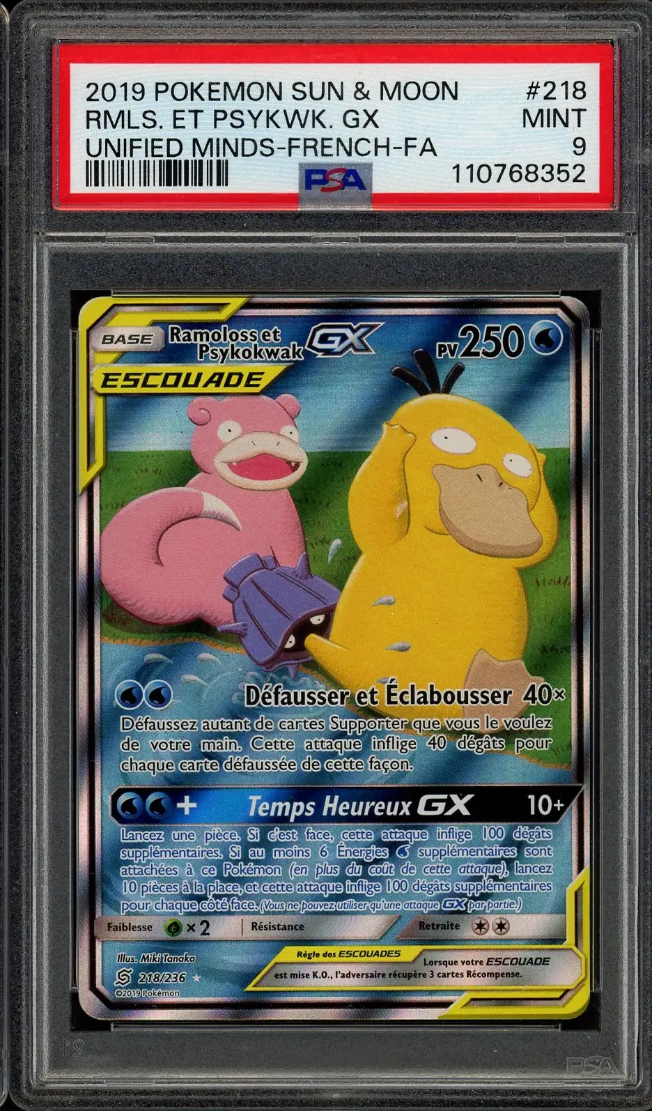 PSA 9 Ramoloss et Psykokwak Gx