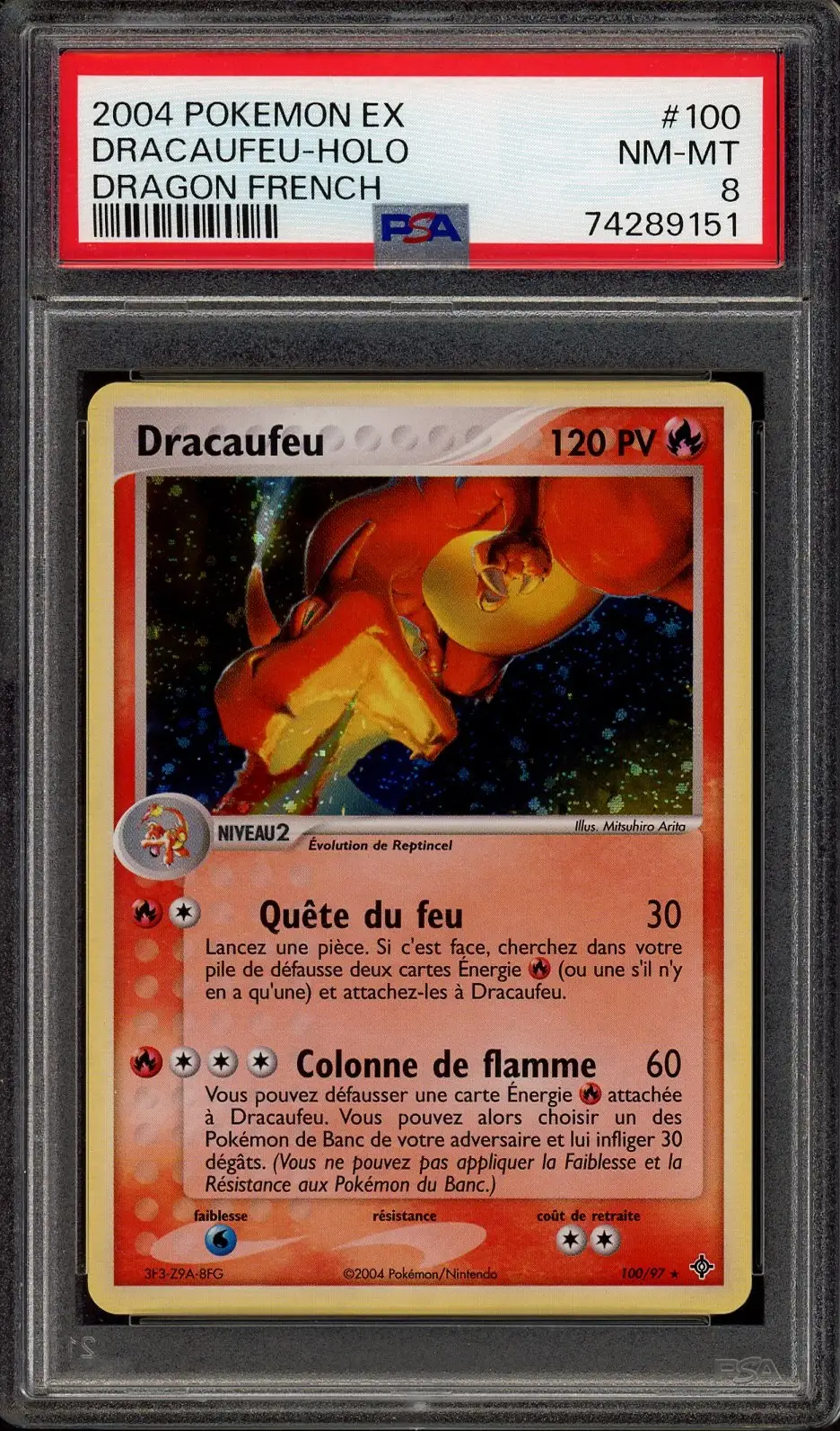 PSA 8 Dracaufeu Holo