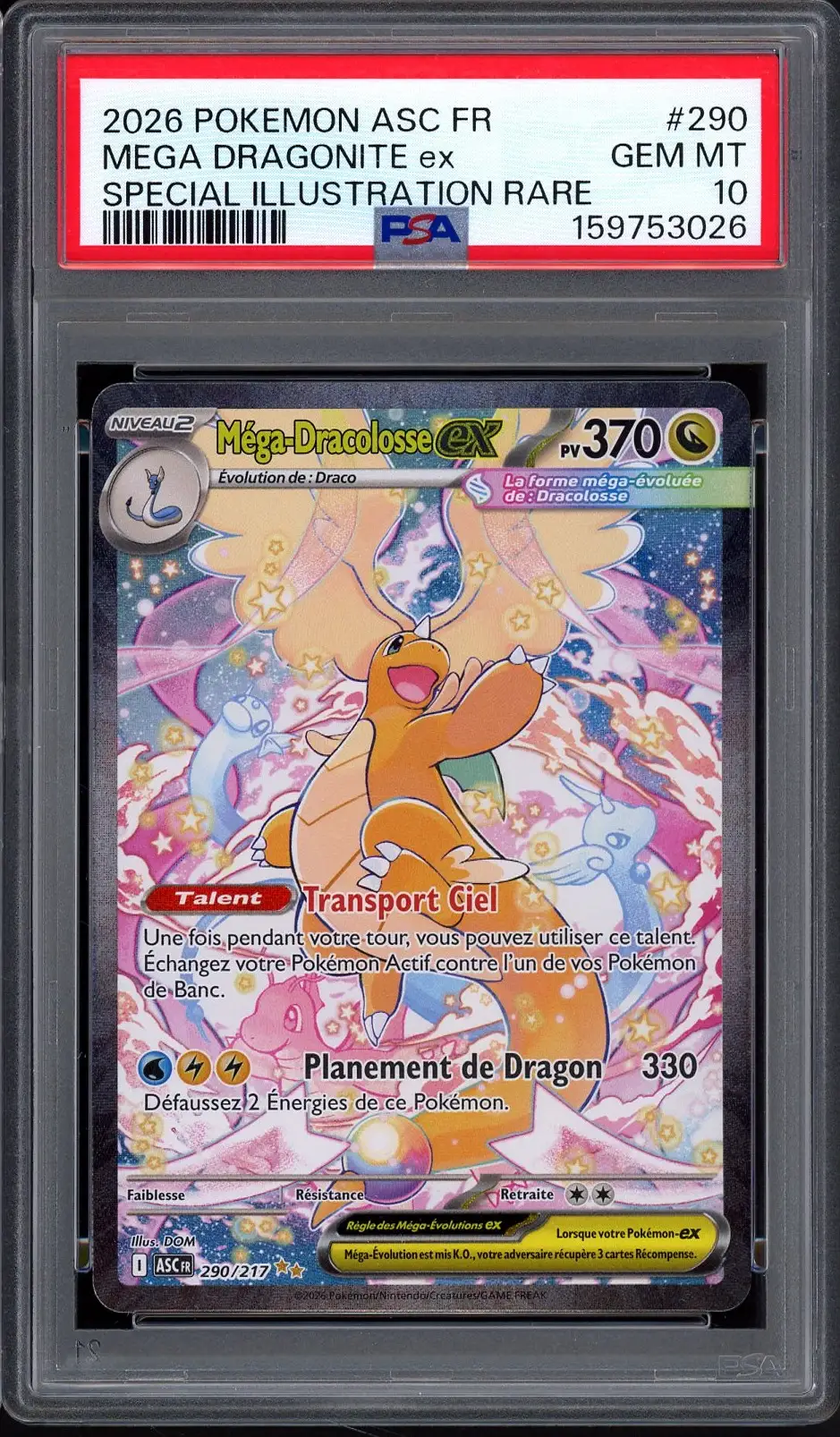 PSA 10 Méga-Dracolosse Ex