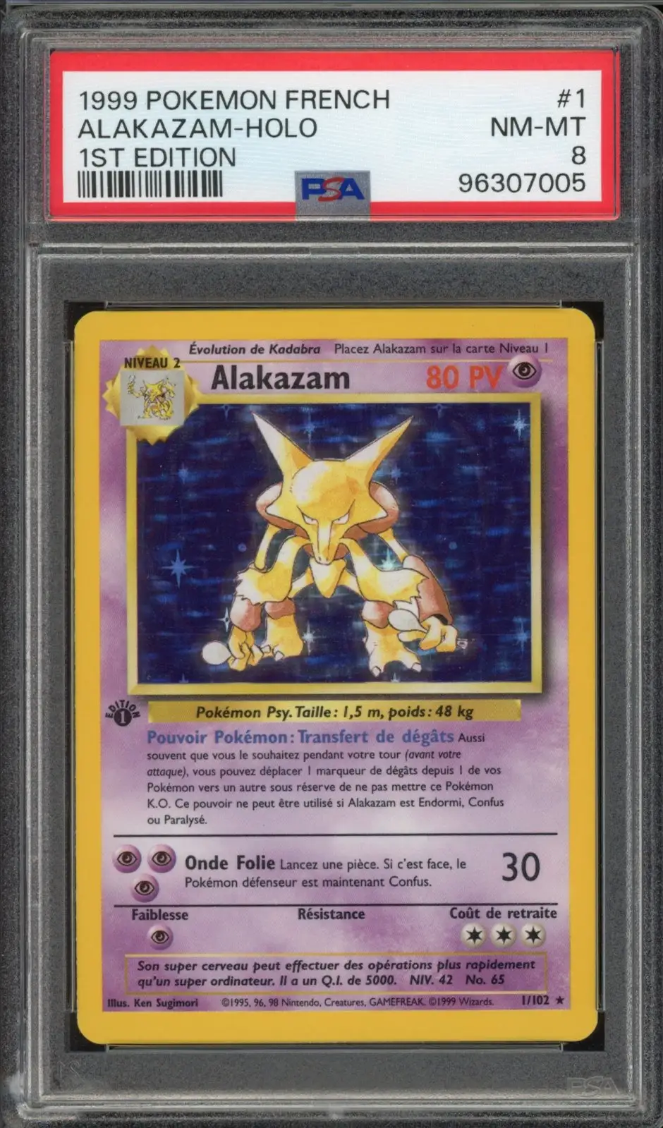 PSA 8 Alakazam Holo