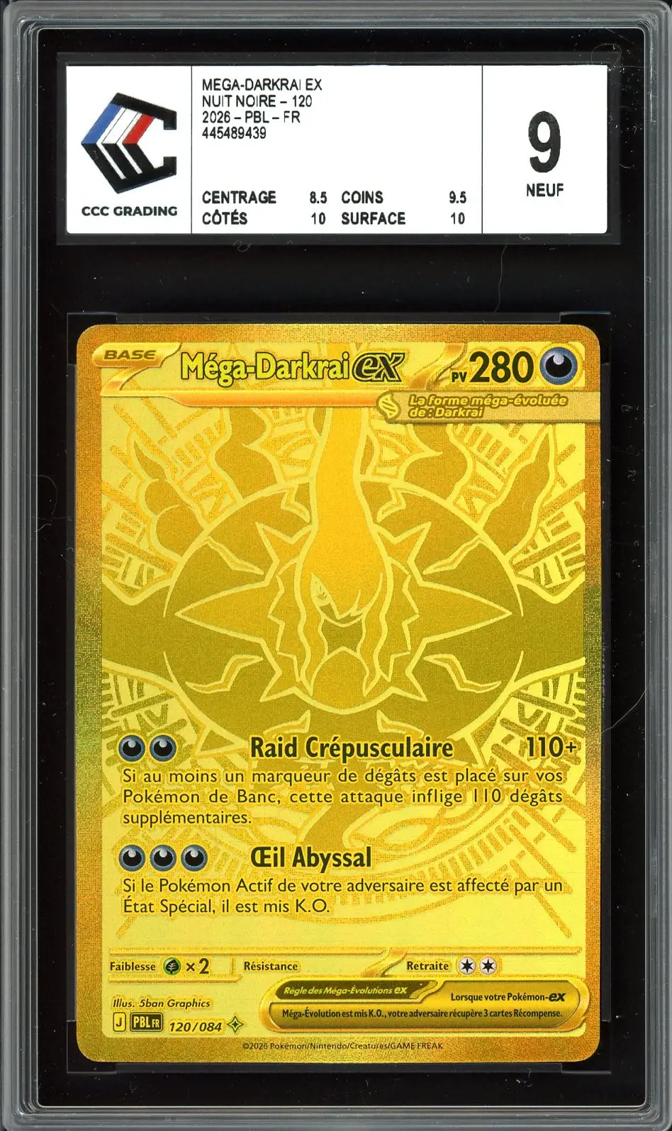 CCC 9 Méga-Darkrai Ex Gold