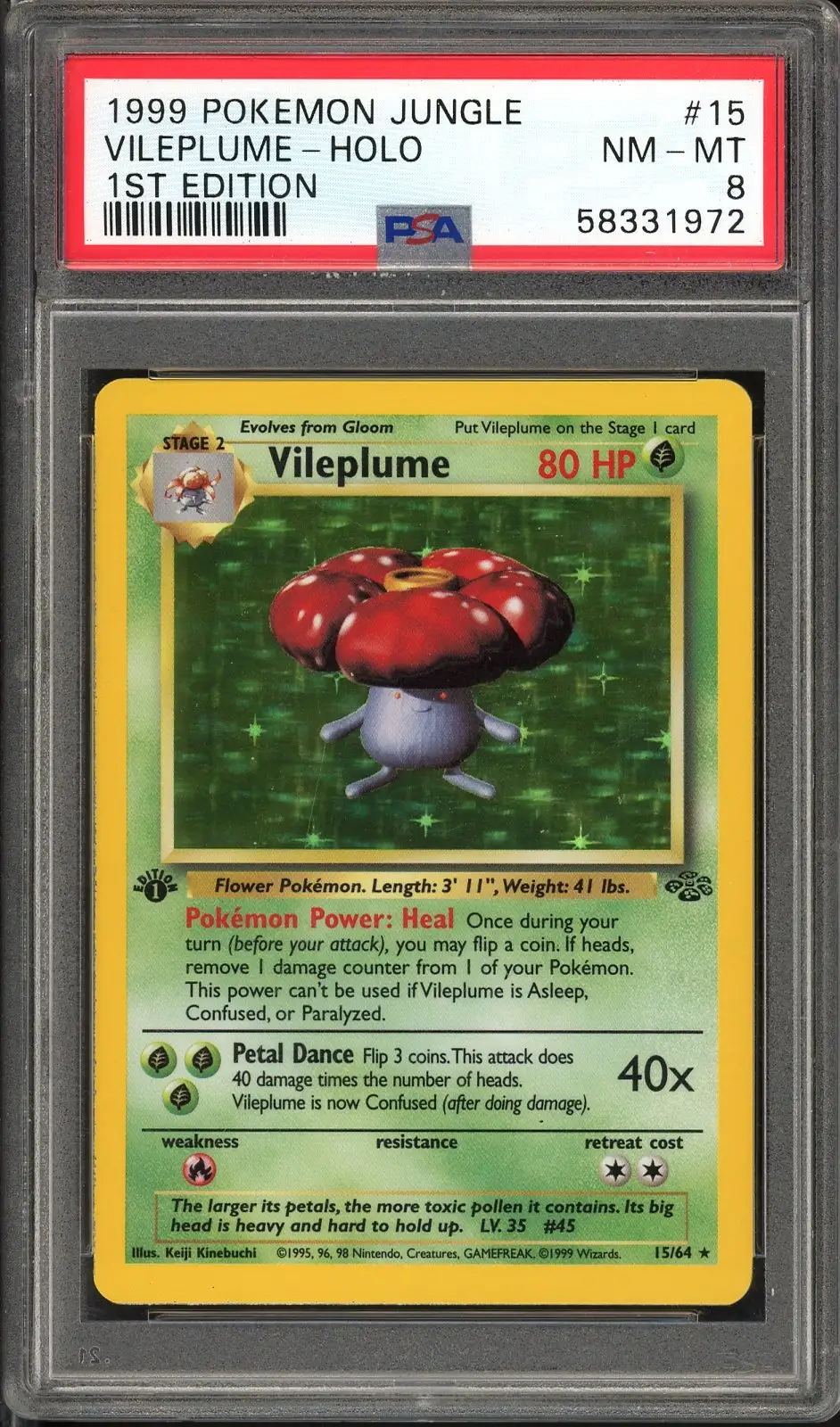 PSA 8 Vileplume Holo