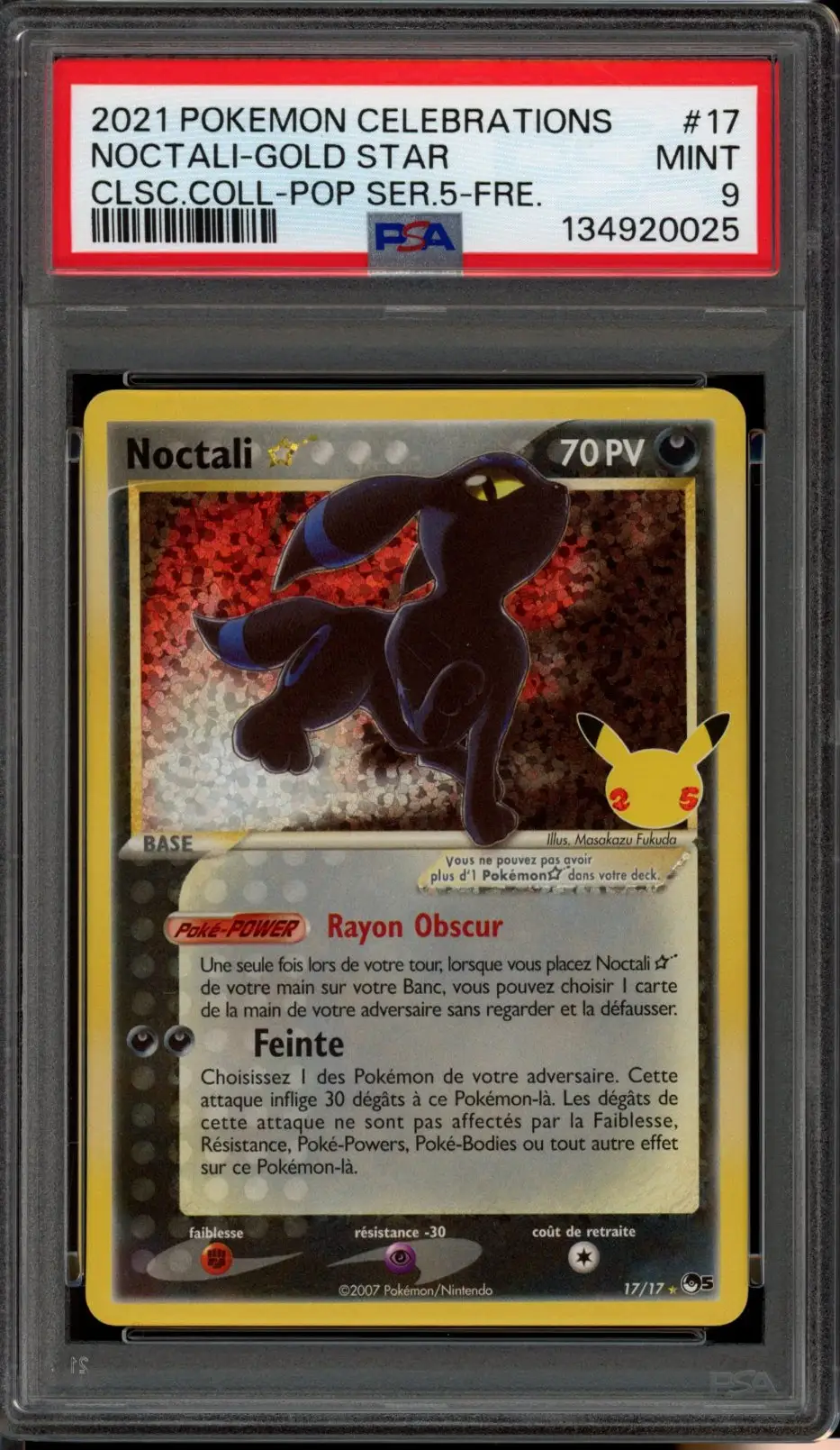 PSA 9 Noctali Gold Star
