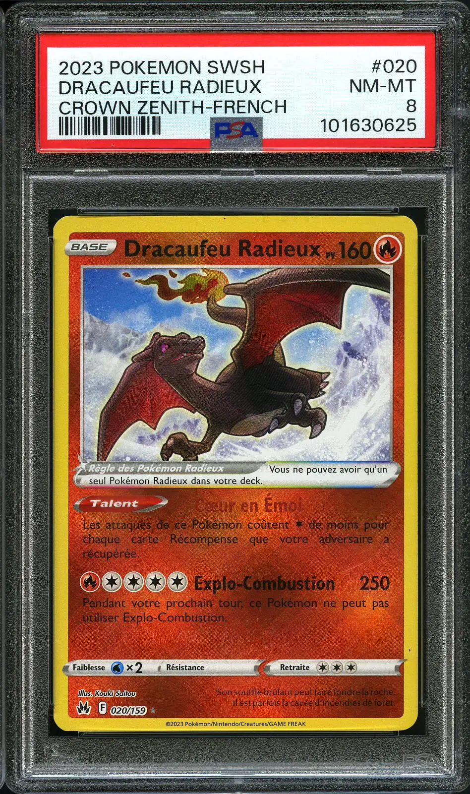 PSA 8 Dracaufeu Radieux