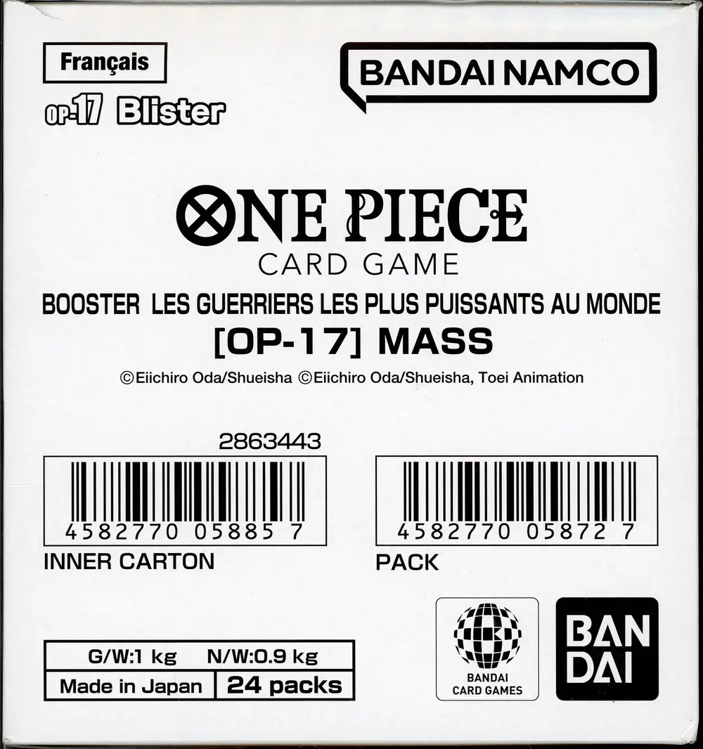 Case Blisters OP17 - Les Guerriers Les Plus Puissants Au Monde