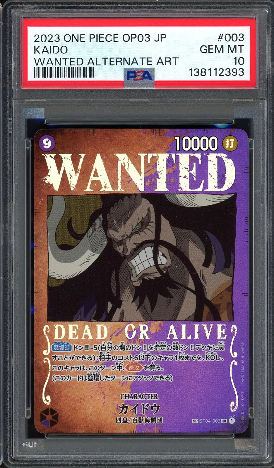 PSA 10 Kaido