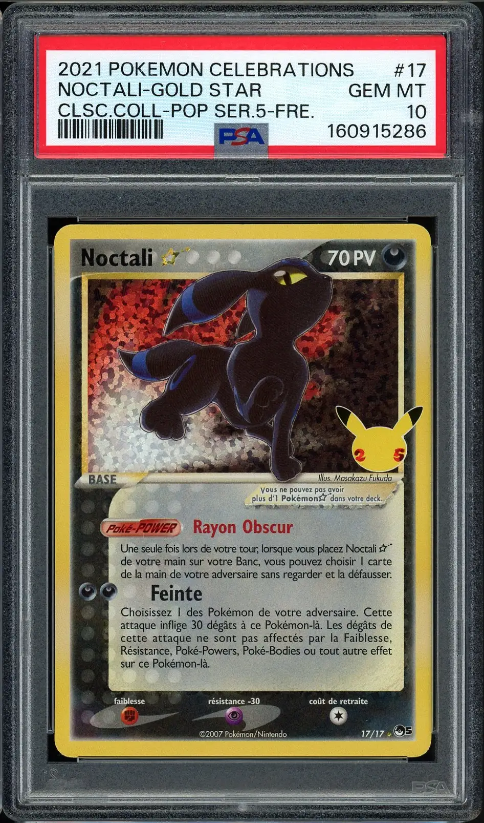 PSA 10 Noctali Gold Star