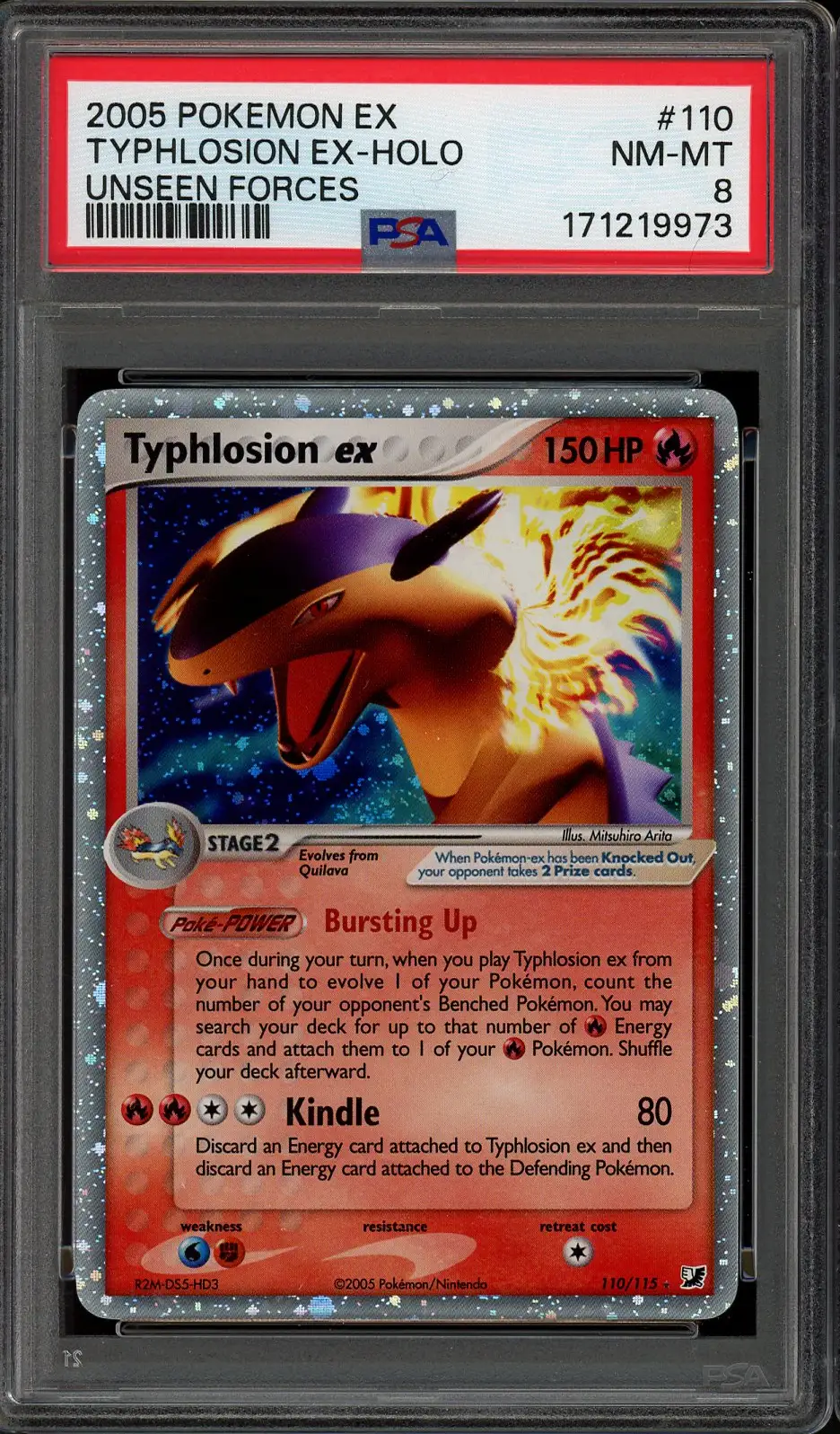 PSA 8 Typhlosion Ex