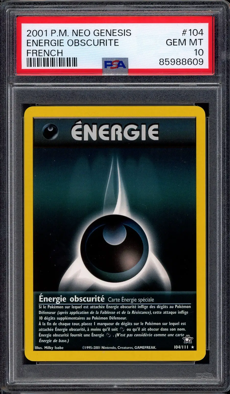 PSA 10 Energie Obscurité