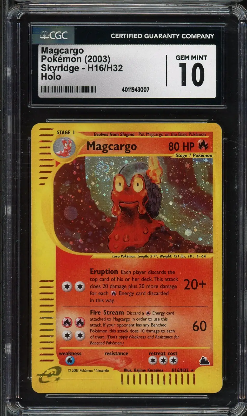 CGC 10 Magcargo Holo