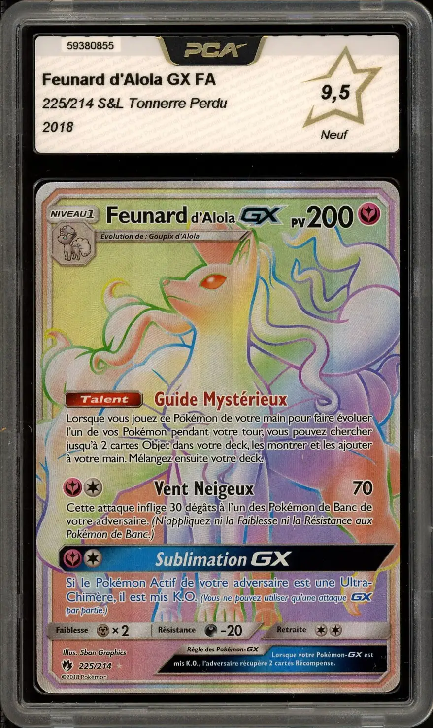 PCA 9.5 Feunard d'Alola Gx Rainbow