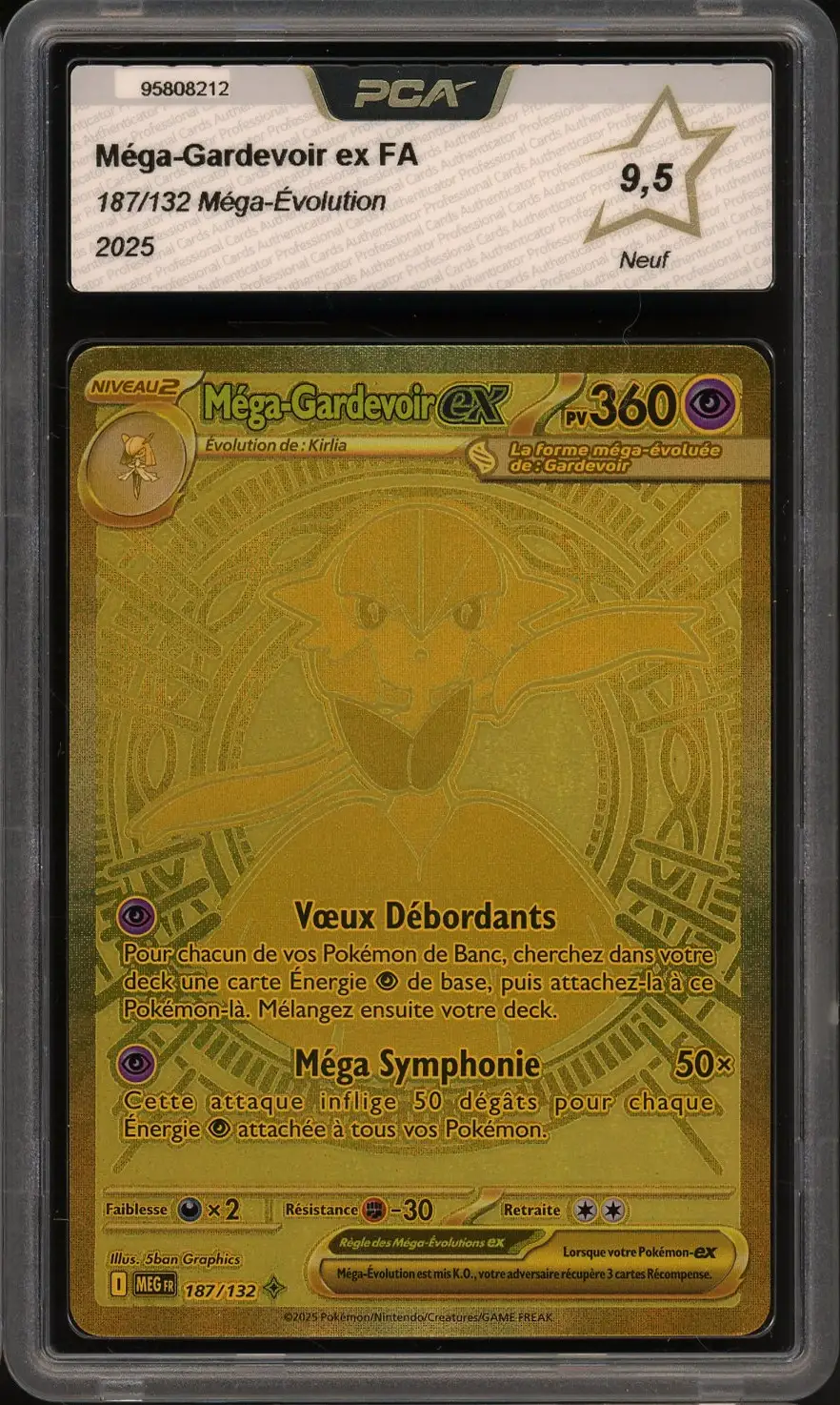 PCA 9.5 Méga-Gardevoir Ex Gold