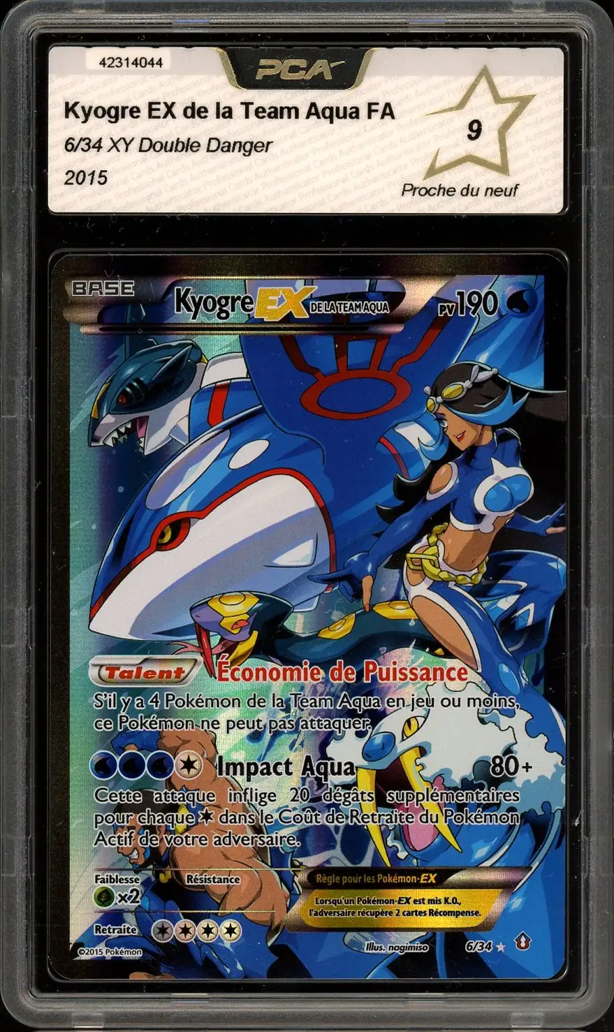 PSA 8 Kyogre Gold Star