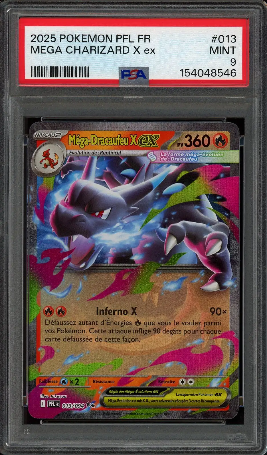PSA 9 Méga-Dracaufeu X Ex