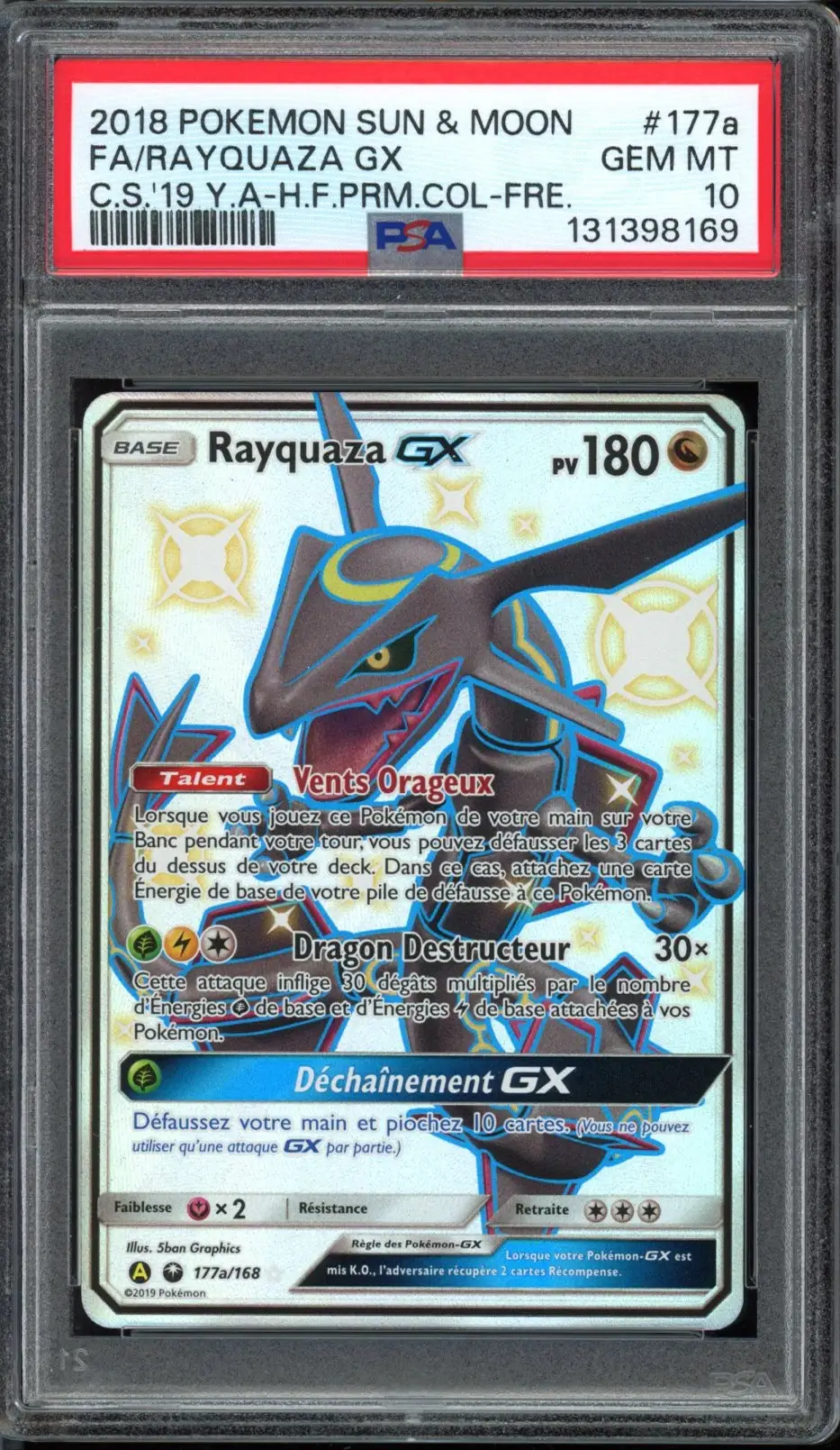 PSA 10 Rayquaza Gx Shiny