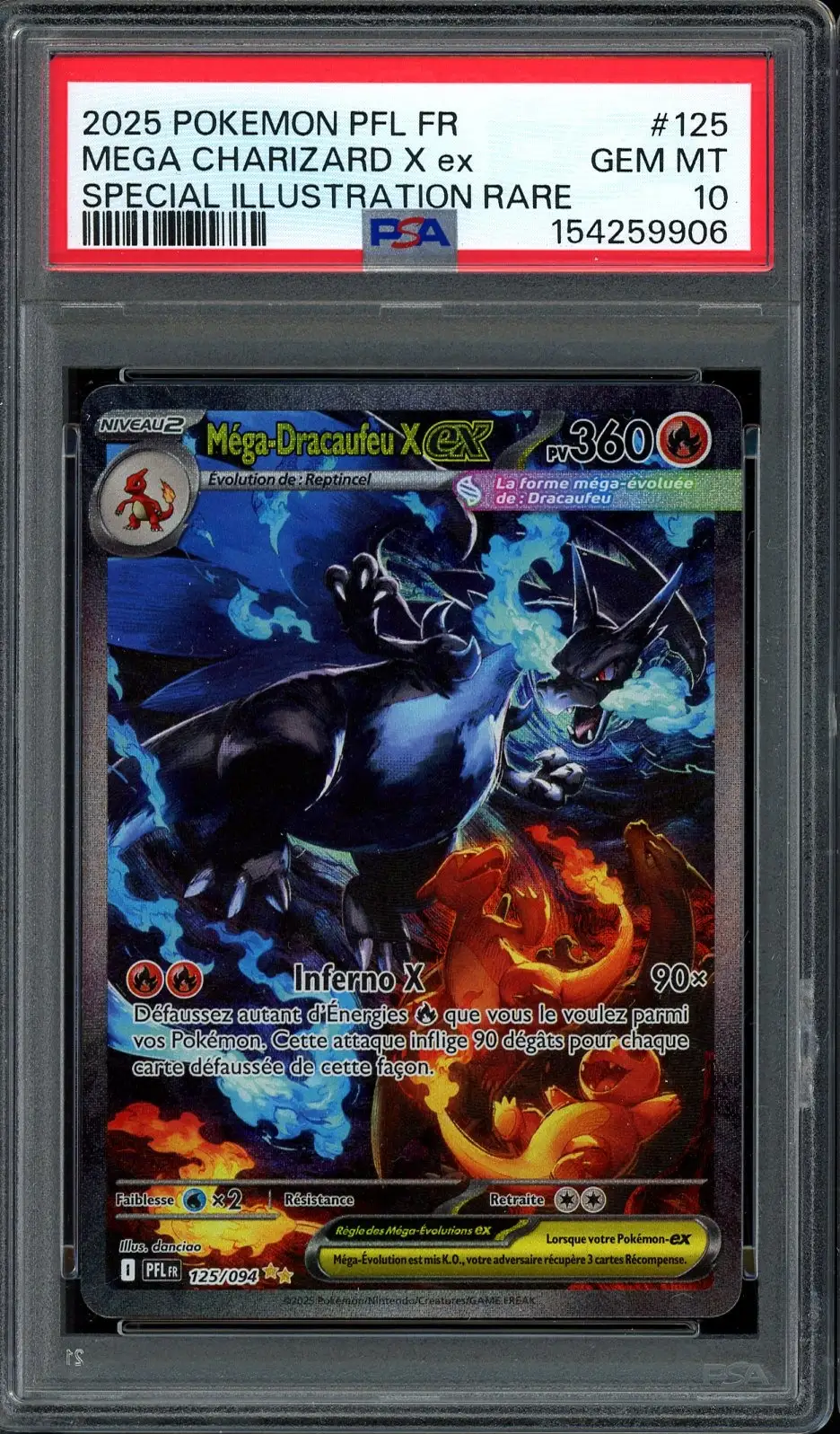 PSA 10 Méga-Dracaufeu X Ex