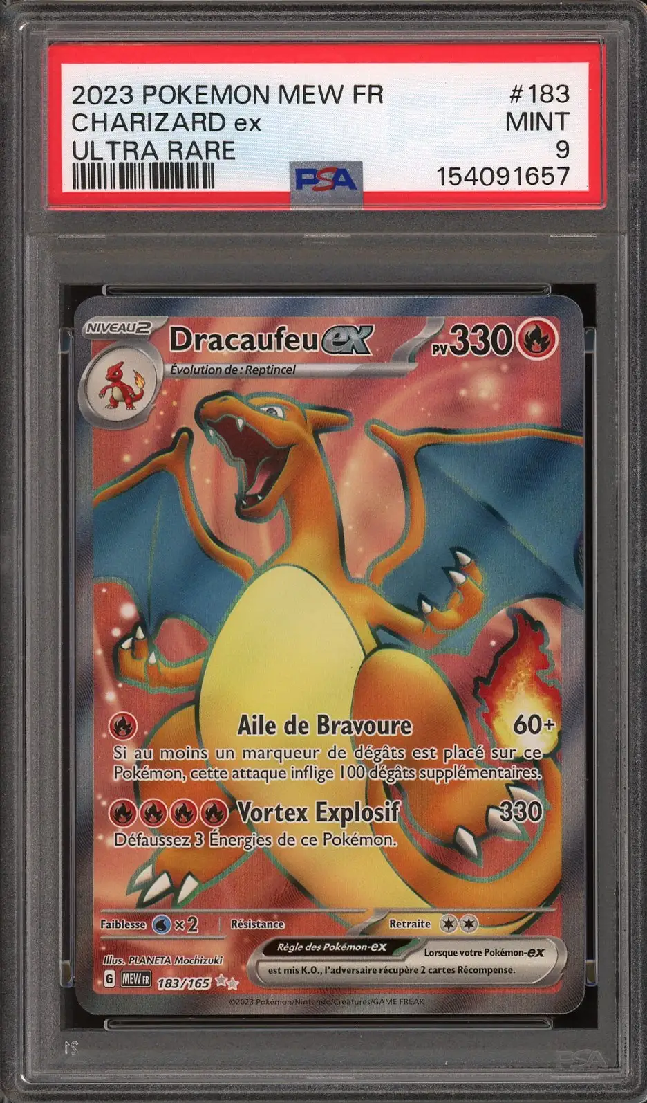 PSA 9 Dracaufeu Ex
