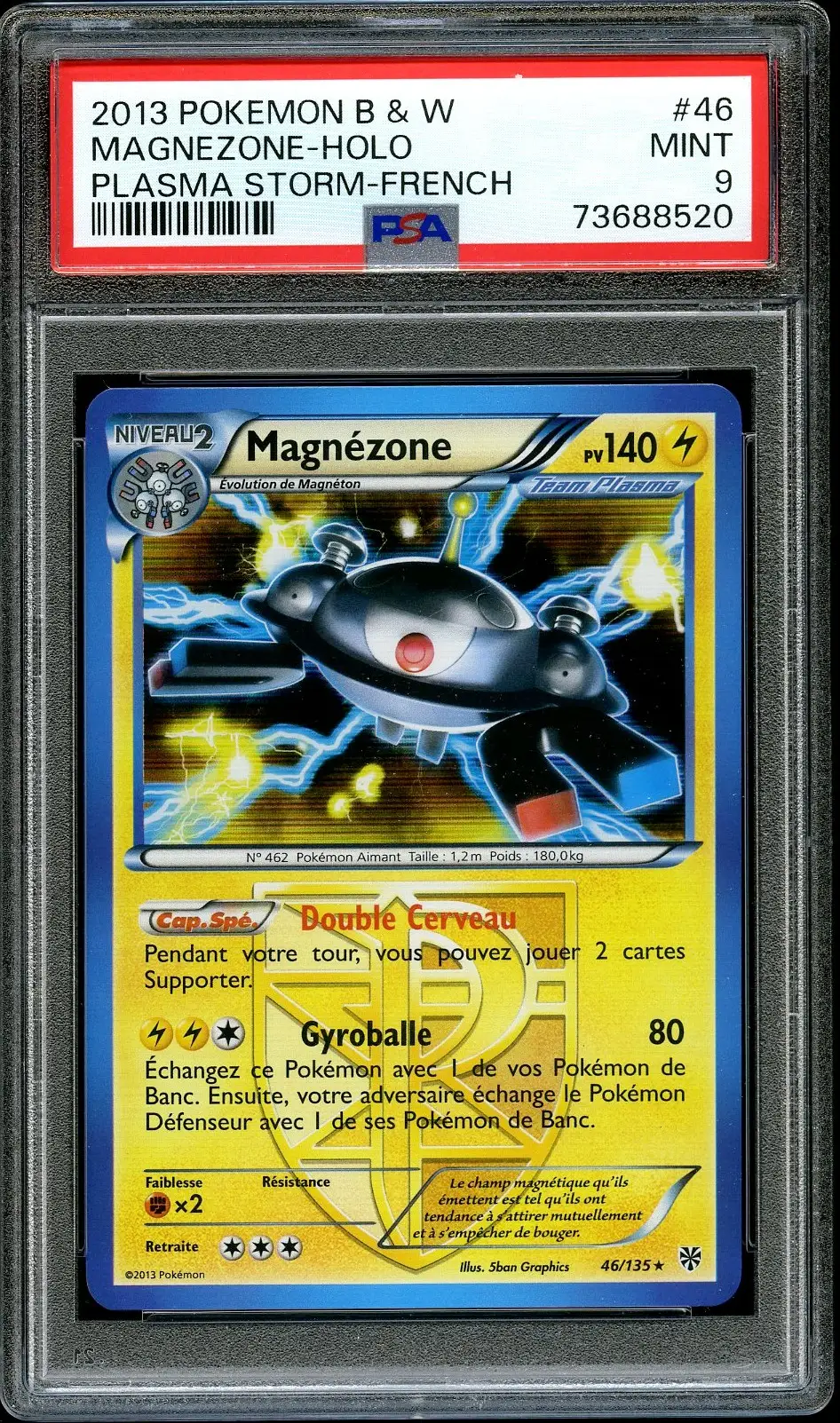 PSA 9 Magnézone Holo