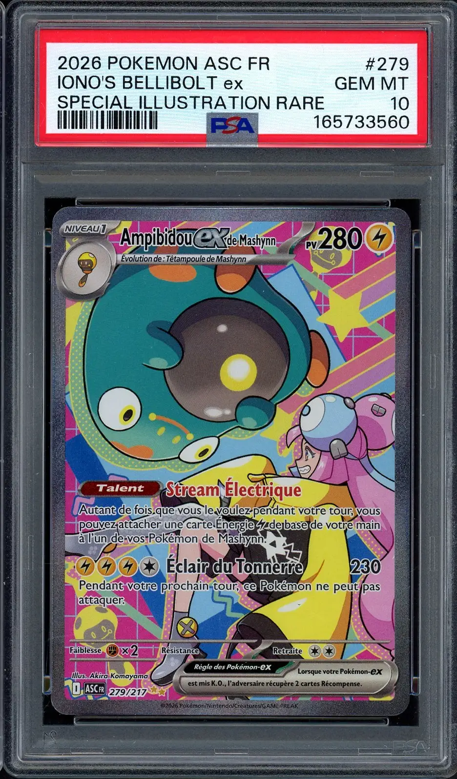 PSA 10 Ampibidou Ex de Mashynn