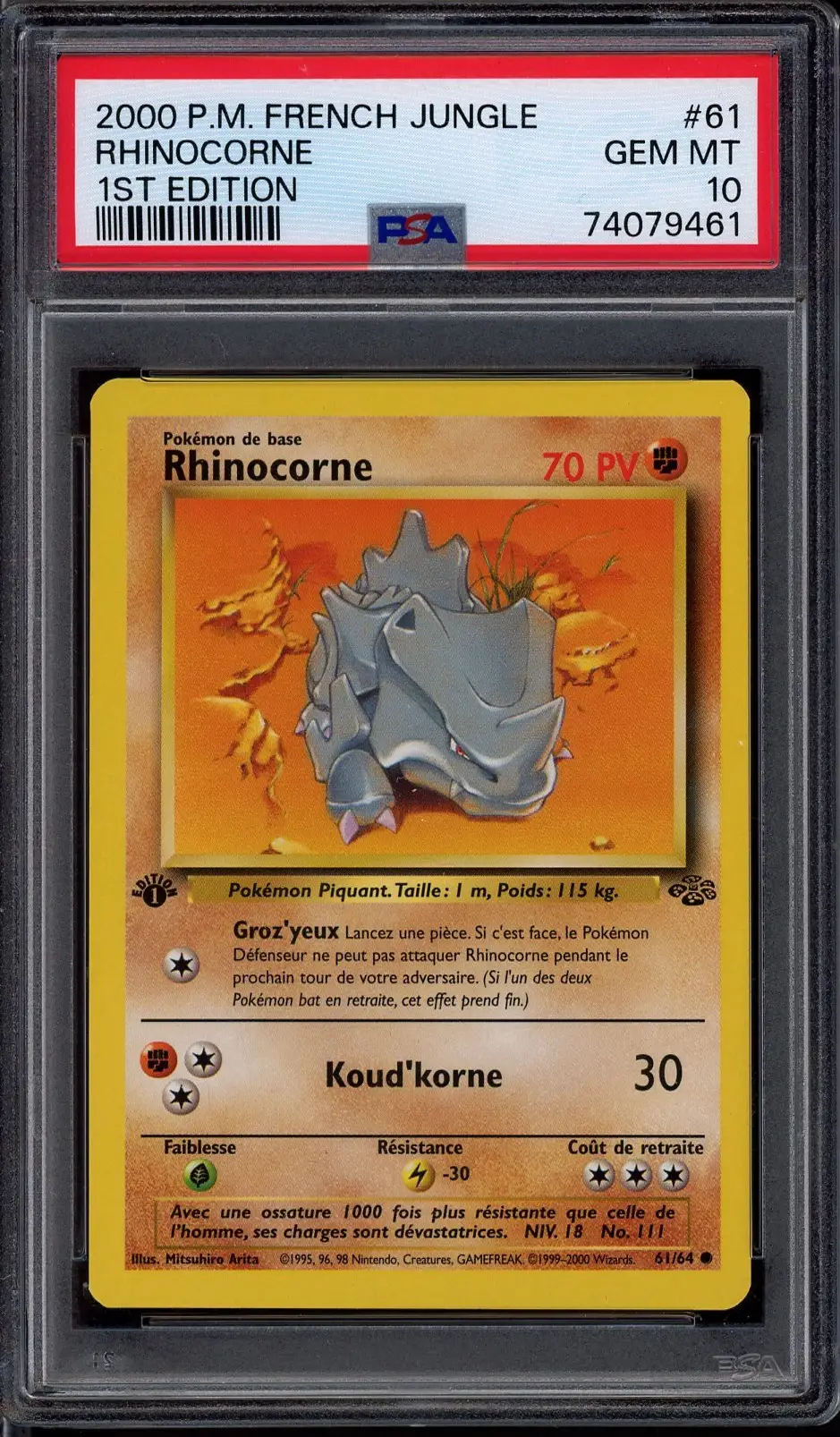 PSA 10 Rhinocorne