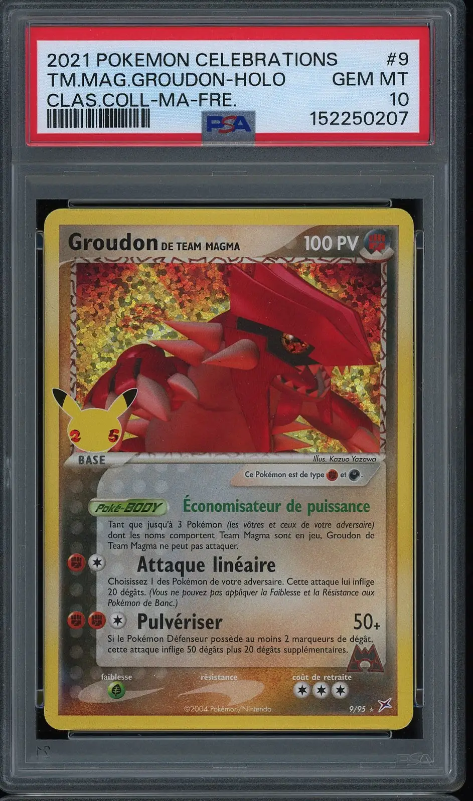 PSA 10 Groudon de Team Magma Holo