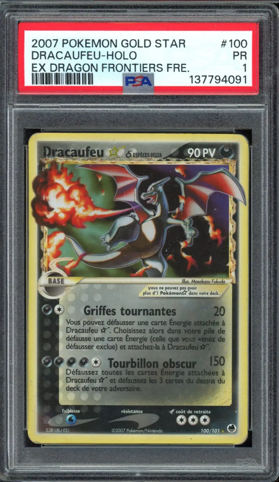 PSA 1 Dracaufeu Gold Star