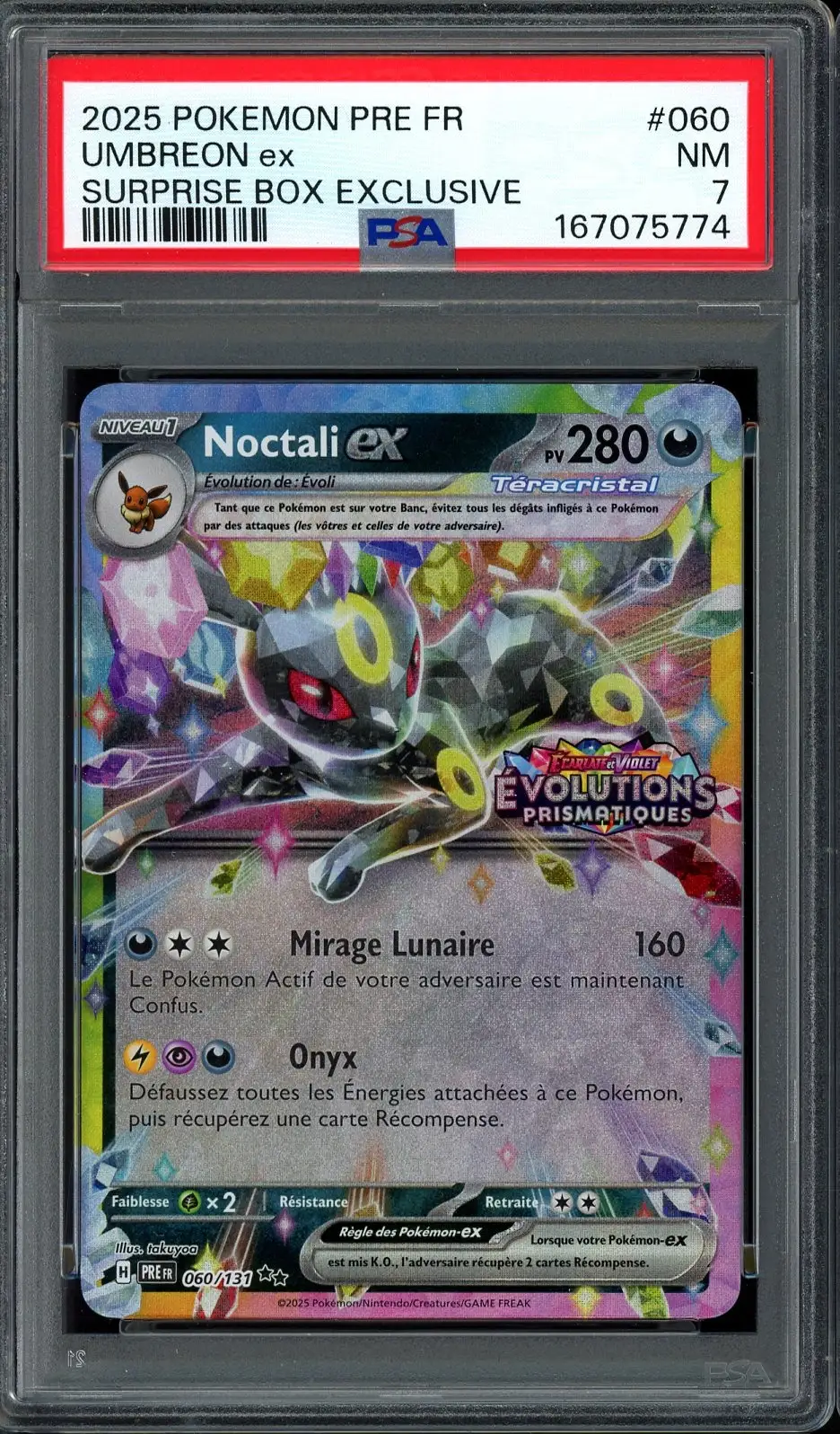 PSA 7 Noctali Ex Stamp