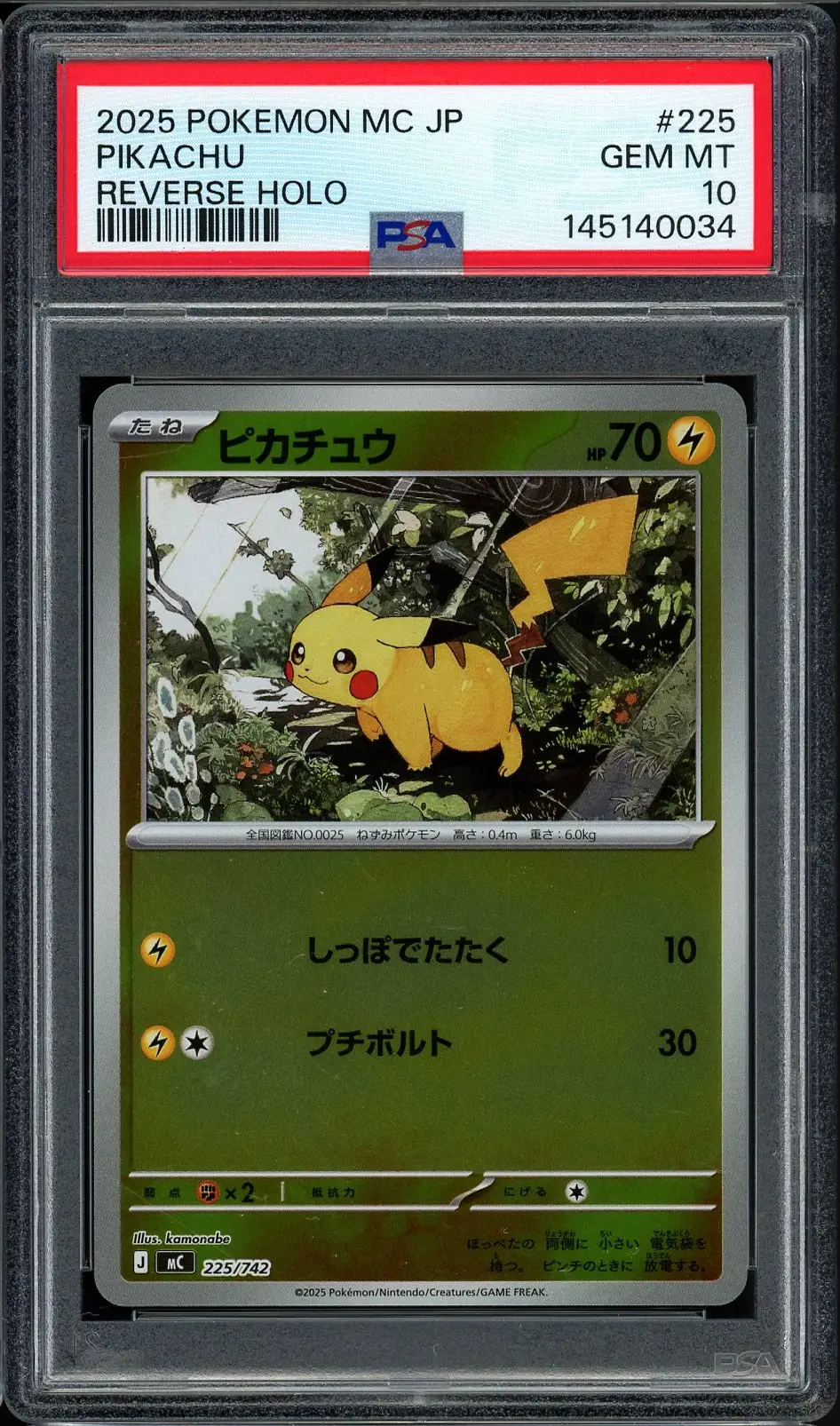 PSA 10 Pikachu Reverse