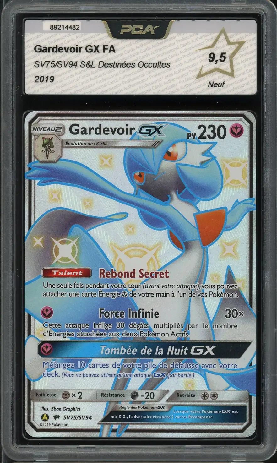 PCA 9.5 Gardevoir Gx Shiny