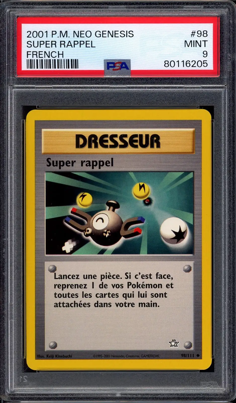 PSA 9 Super Rappel