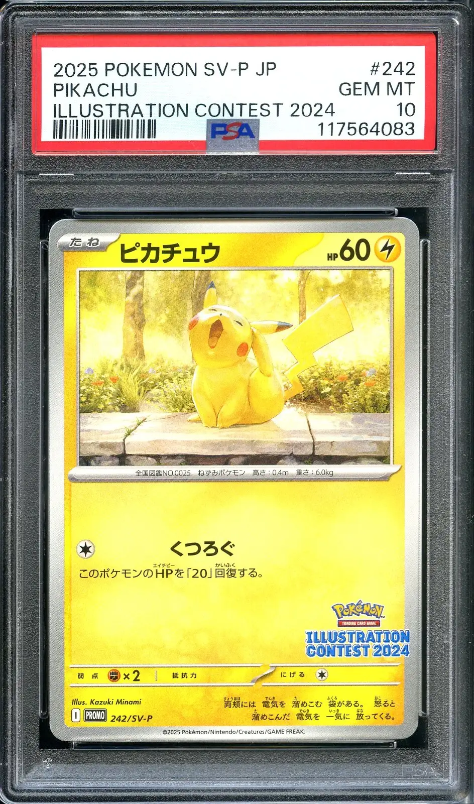 PSA 10 Pikachu Illustration Contest 2024