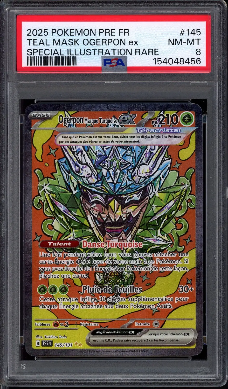 PSA 8 Ogerpon Masque Turquoise Ex