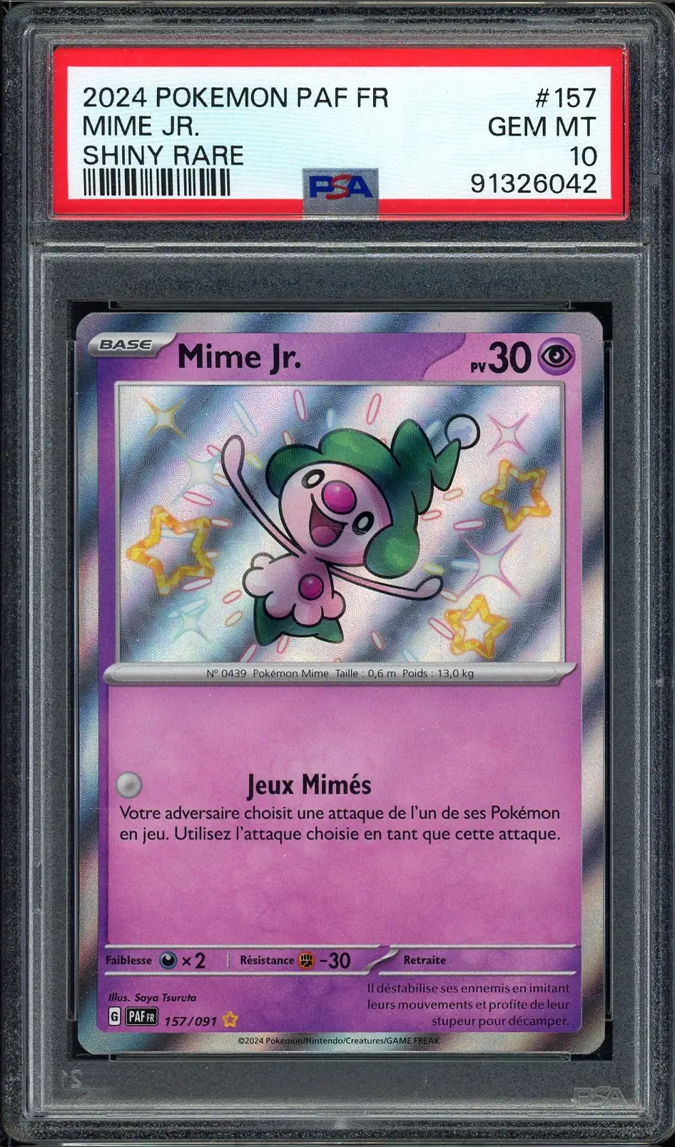 PSA 10 Mime Jr. Shiny