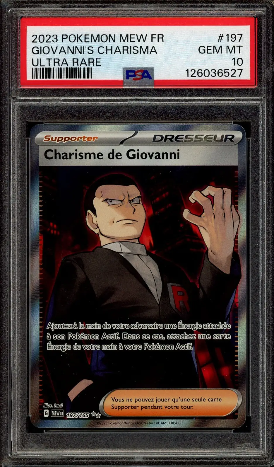 PSA 10 Charisme de Giovanni