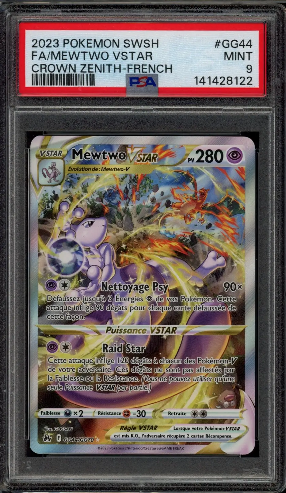 PSA 9 Mewtwo VStar