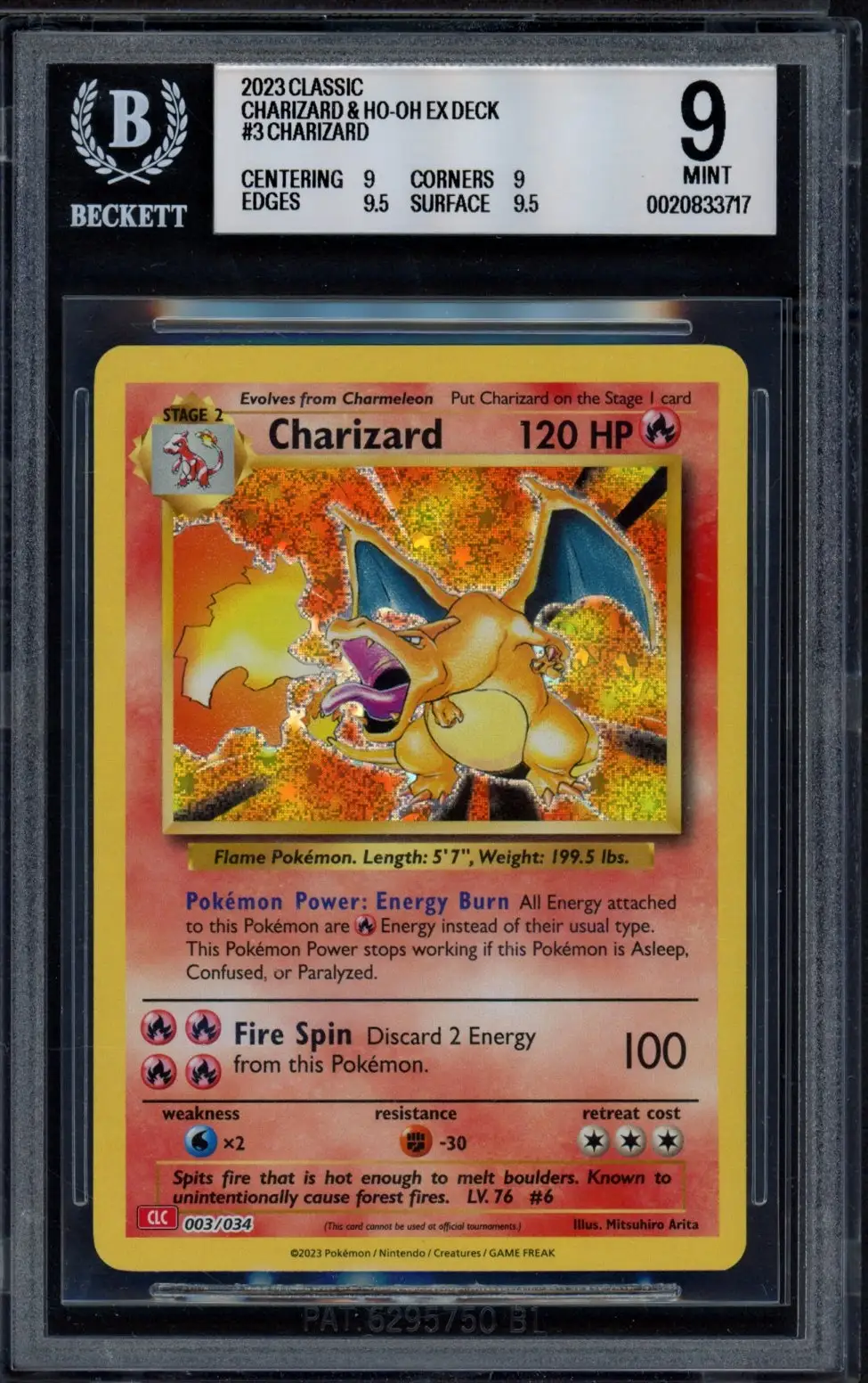 BGS 9 Charizard Holo